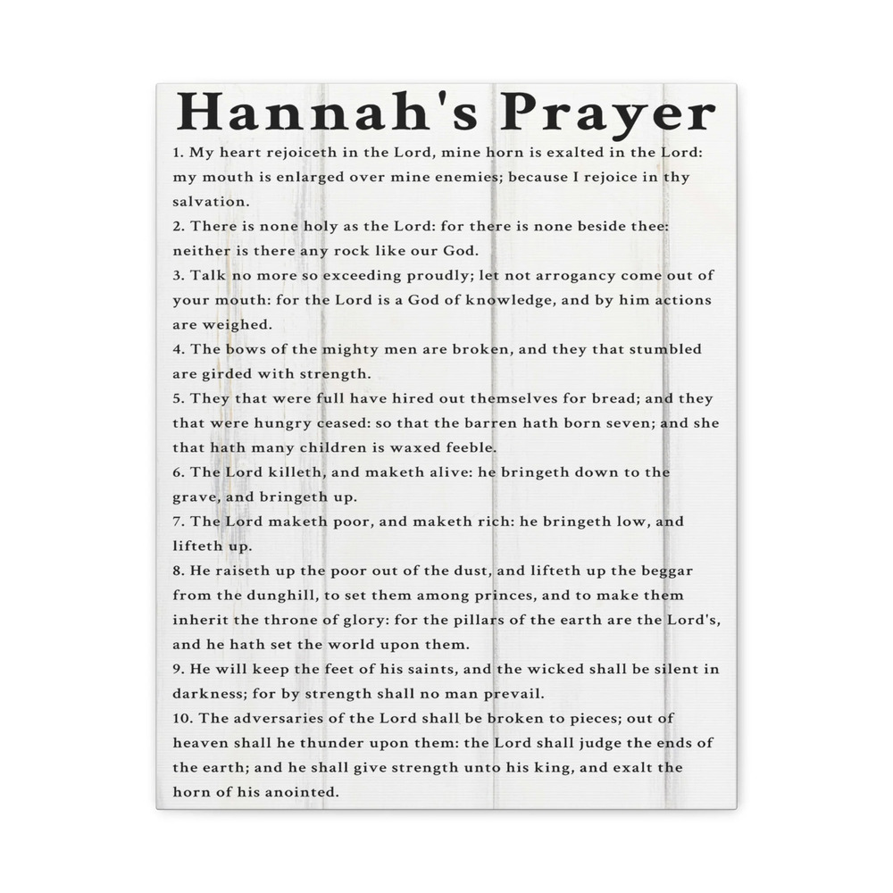 Scripture Walls Hannah's Prayer 1 Samuel 2:110 White Bible Verse Canvas
